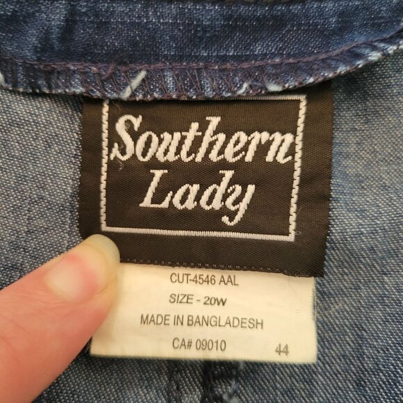 Southern Lady Denim A Line Skirt 20W Yellowstone Western Vintage - Picture 2 of 6